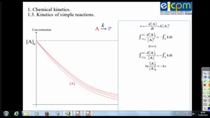 Chemical Kinetics Chapter 1.3 - Kinetics of simple reactions