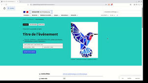 Vidéo pour créer un événement sur le site unistra.fr