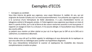 Conférence ECOS#16 - Infectiologie