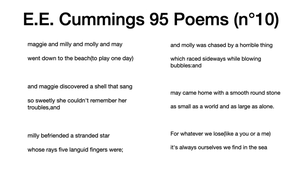 E.E. Cummings - 95 Poems - n°10: Slow Reading