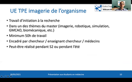 Présentation du master IRIV (M1 IMed et M2 IRMC) pour les étudiants en médecine