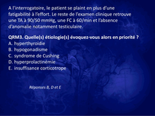 TD N°6 « Adénome hypophysaire » - Cas Clinique 1