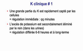 Physiopathologie du métabolisme du potassium