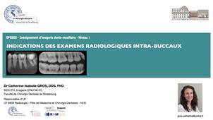 DFGSO2 Indications Radiographies Intra-buccales