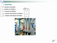 Dynamique fluides parfaits - rotamètre - diapo 26