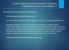 L'islam face aux autres religions : l'âge contemporain