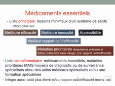 Liste des médicaments essentiels de l'OMS