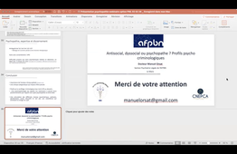 Le Psychopathe, antisocial, dyssocial ou psychopathe, quelques réflexions psycho criminologiques