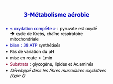 Métabolisme énergétique Partie 3