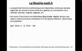 INFO COURS 2 : précisions et premières applications
