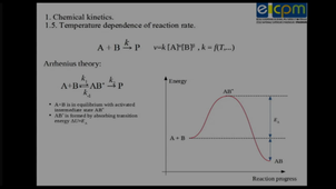 Chemical Kinetics Chapter 1.5 - Temperature dependence