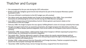 Thatcher and Europe