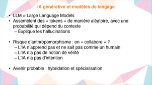 L'IA générative dans l'enseignement supérieur 3/4 : L'IA générative et les grands modèles de langage (LLM)