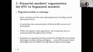 IIFM - Chapter 1 - Financial markets organization