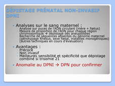 DFGSM3 : Diagnostic prénatal/Diagnostic préimplantatoire