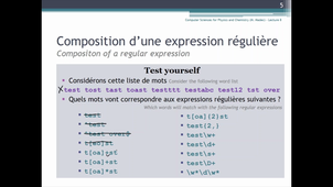 UFAZ L3 - Computer Sciences for Physiscs and Chemistry - Regular Expressions