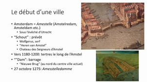 1. Amsterdam au Moyen Age - Introduction à la culture néerlandophone S2