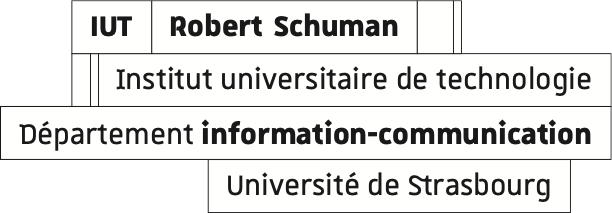 Bannière IUT Robert Schuman – Département Information communication